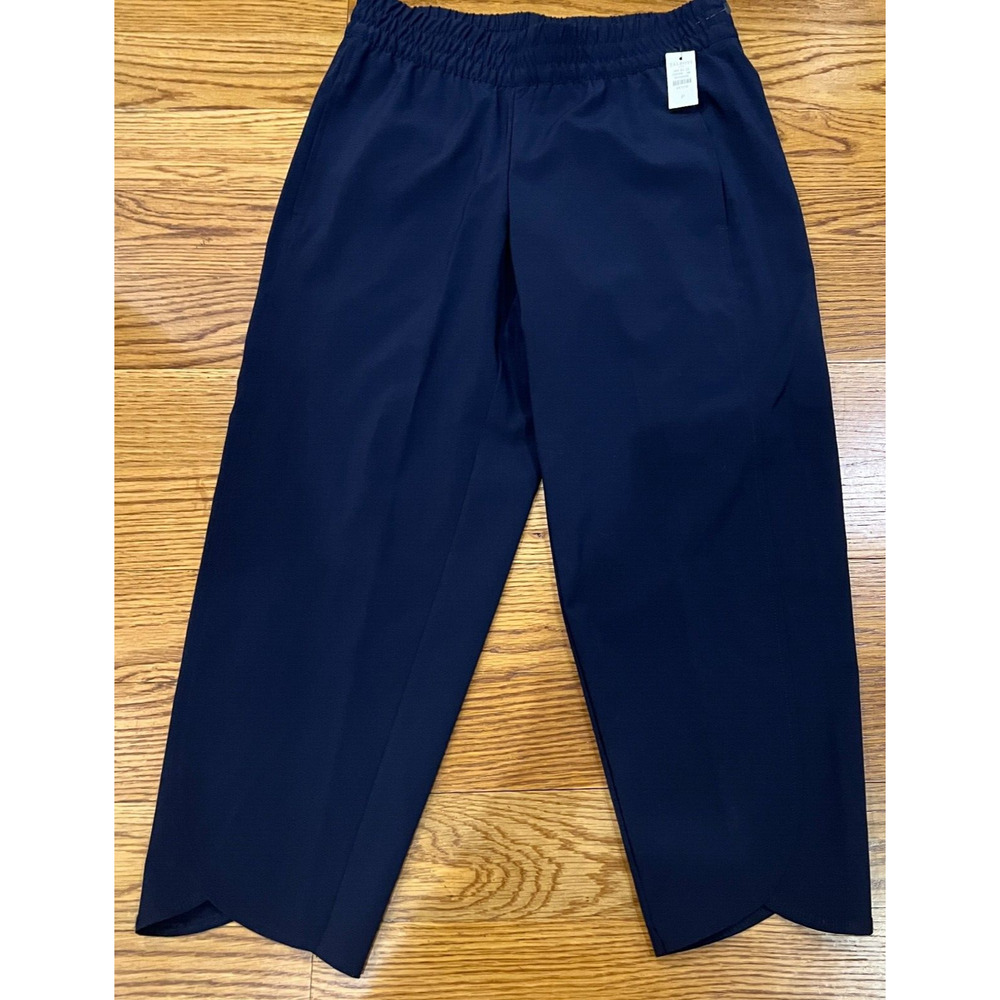 NWT Talbots Pants Petite‎ Navy Pockets Elastic Waist Lightweight